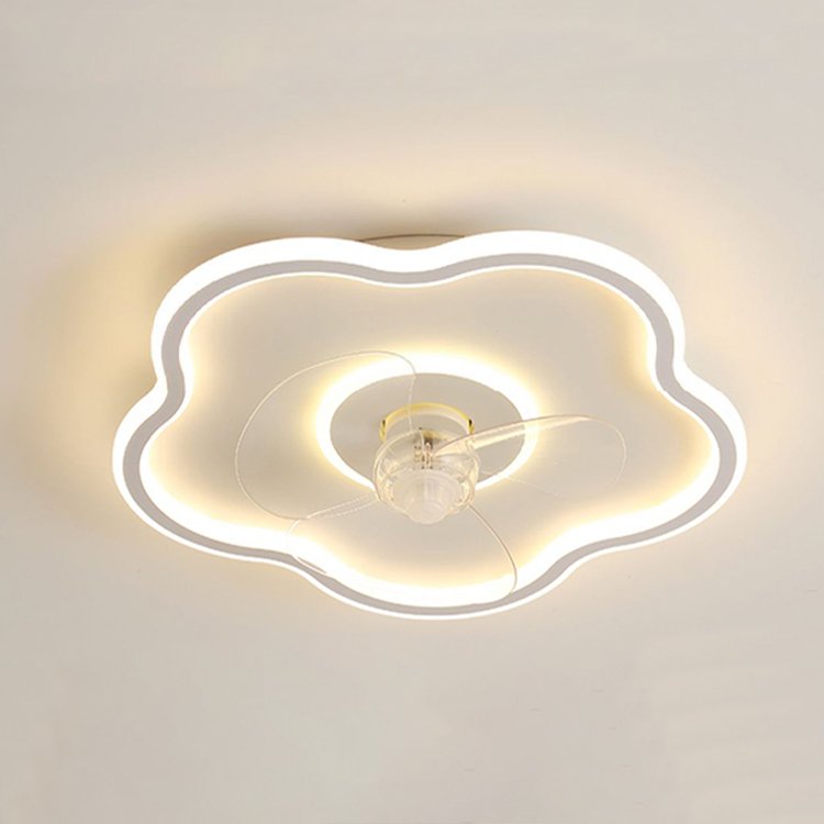 Eye protection Bedroom Fan Ceiling Light Stepless Intelligent Voice Remote Dimming Children's Room Full Spectrum Ceiling Light