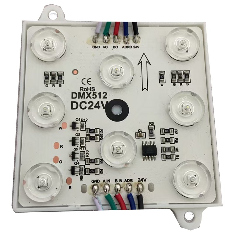 DC24v RGBW DMX512 square Led Module Programmable Magic Waterproof Blockchain Module High Brightness for Soft Ceiling