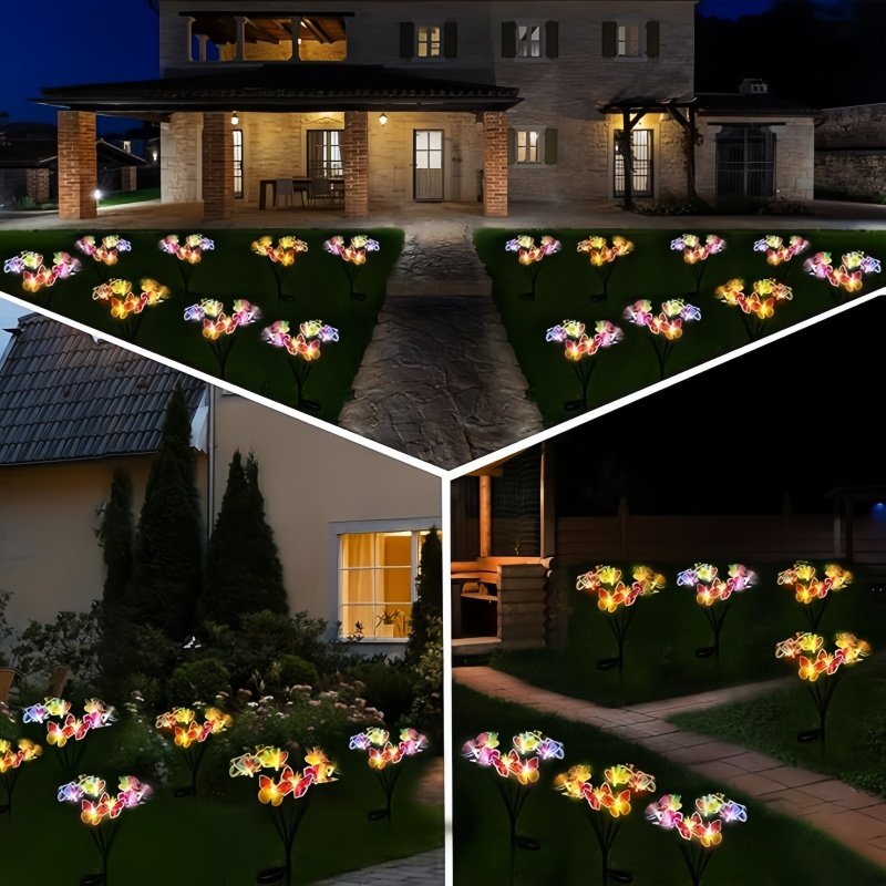 Outdoor Garden Decoration Waterproof Solar Butterfly Lawn Light for Road Courtyard Garden Special Place Decoration Lighting