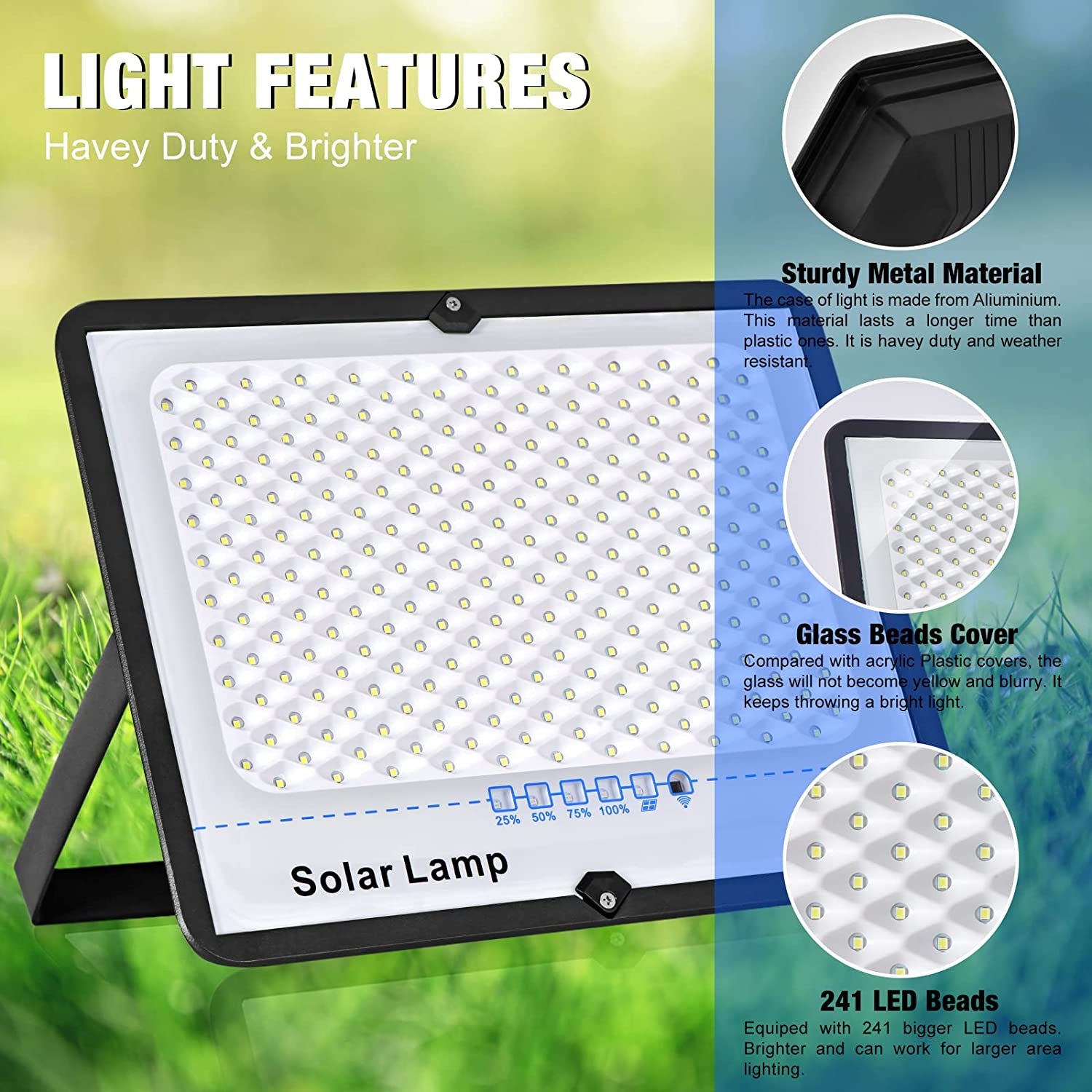 Omsen Most Powerful 100W 200W 6500K Standard Led Solar Led Flood Light Lights With Motion Sensor 400W1000W Outdo0Or