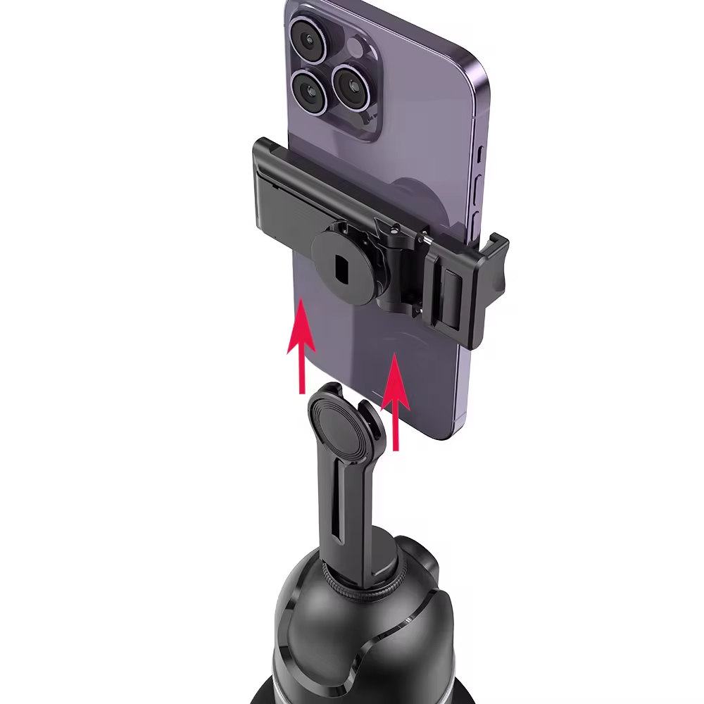 Face Tracking Hands Gesture Control Gimbal P03 360 Ai Auto Face Tracking Gimbal With Rgb Light No App Needed for Vlog
