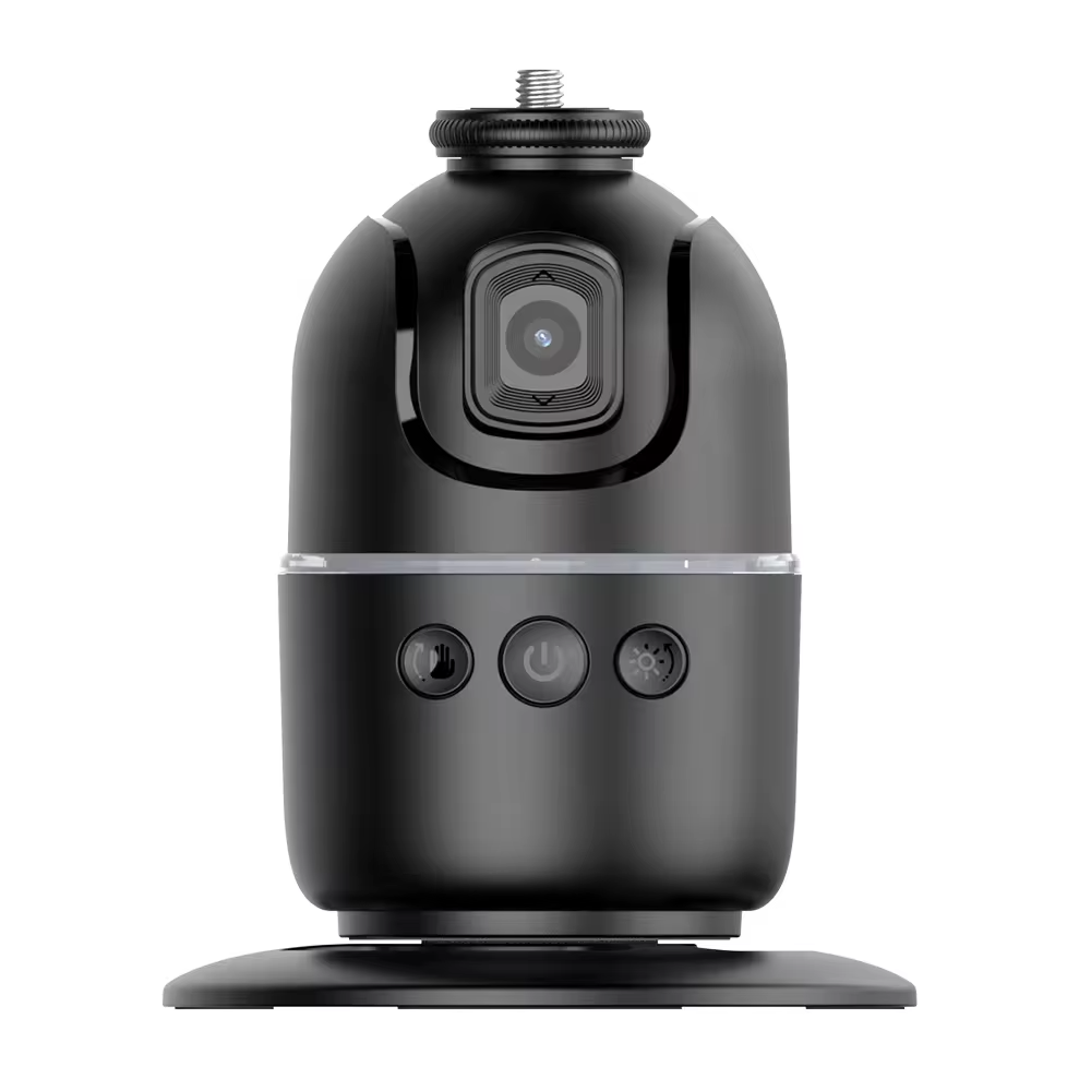 Face Tracking Hands Gesture Control Gimbal P03 360 Ai Auto Face Tracking Gimbal With Rgb Light No App Needed for Vlog