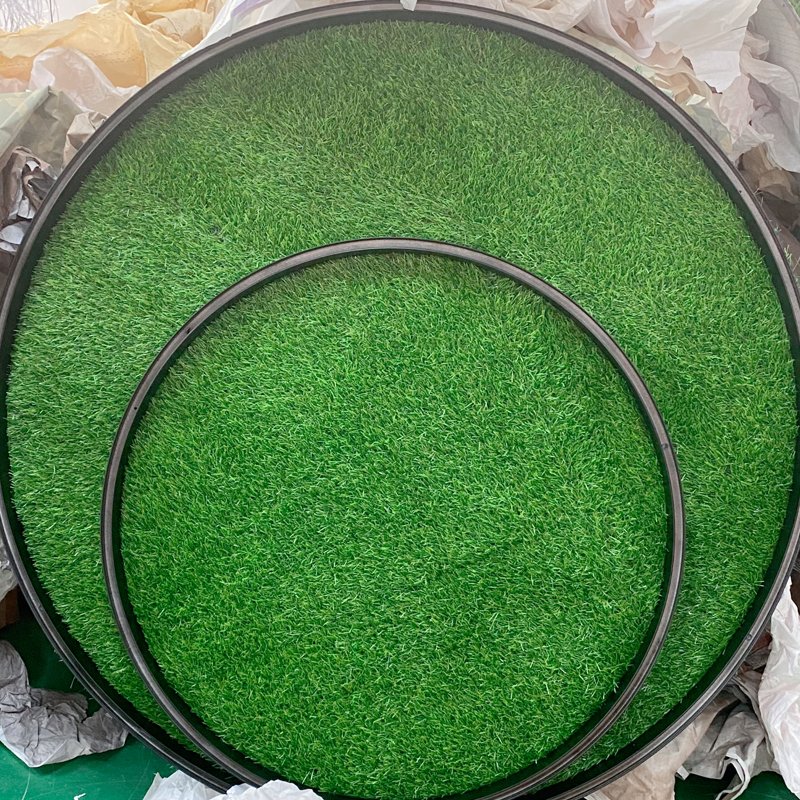 Led Green Plant Bionic Moss Round Chandelier Gym Merchant Super Shape Light Office Meeting Room Shop Circle Ring Art Chandelier
