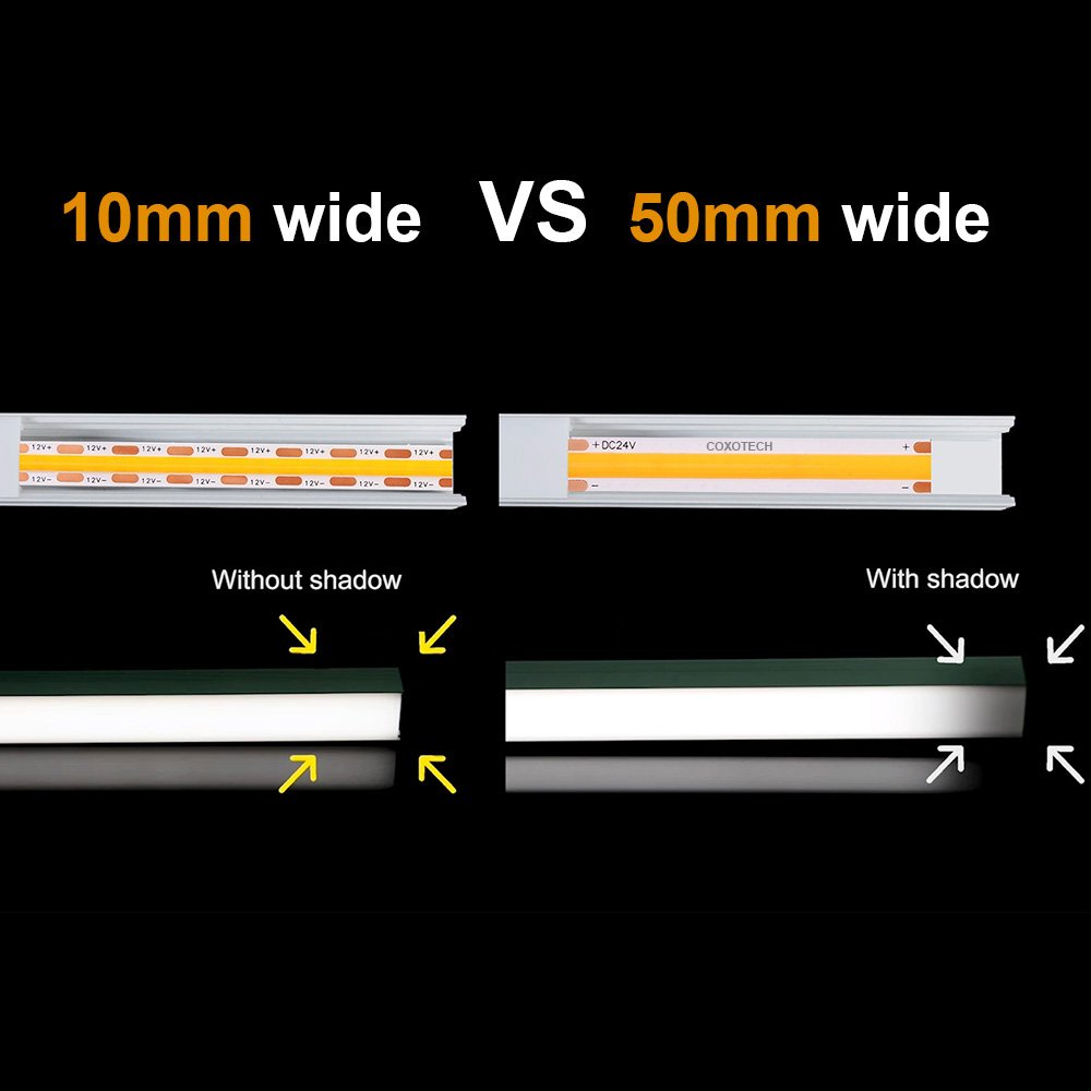 COXO Cut Anywhere Led Cabinet Light Strip 12V 24V Ce Rohs 3Mm 4Mm 5Mm Interior Car Lights Led Car Strip Lights