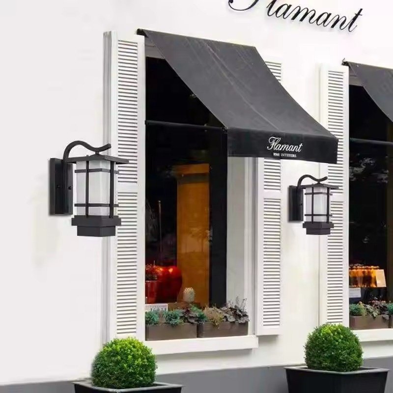 Antique Exterior Wall Lights Aluminum Garden Mounted Lantern Waterproof Outdoor Led Wall Lighting FixtureAluminum, IP65
