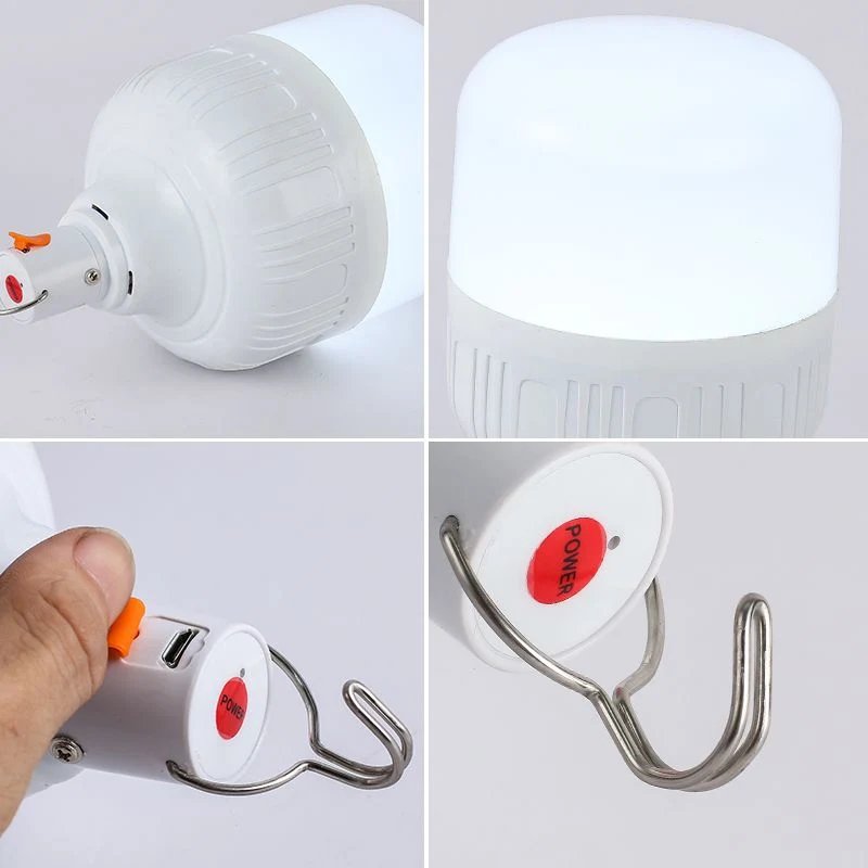 LED Tent Light Rechargeable Lantern Portable Emergency Night Market Lights Outdoor Camping Bulb Lamp Emergency Charging Bulb