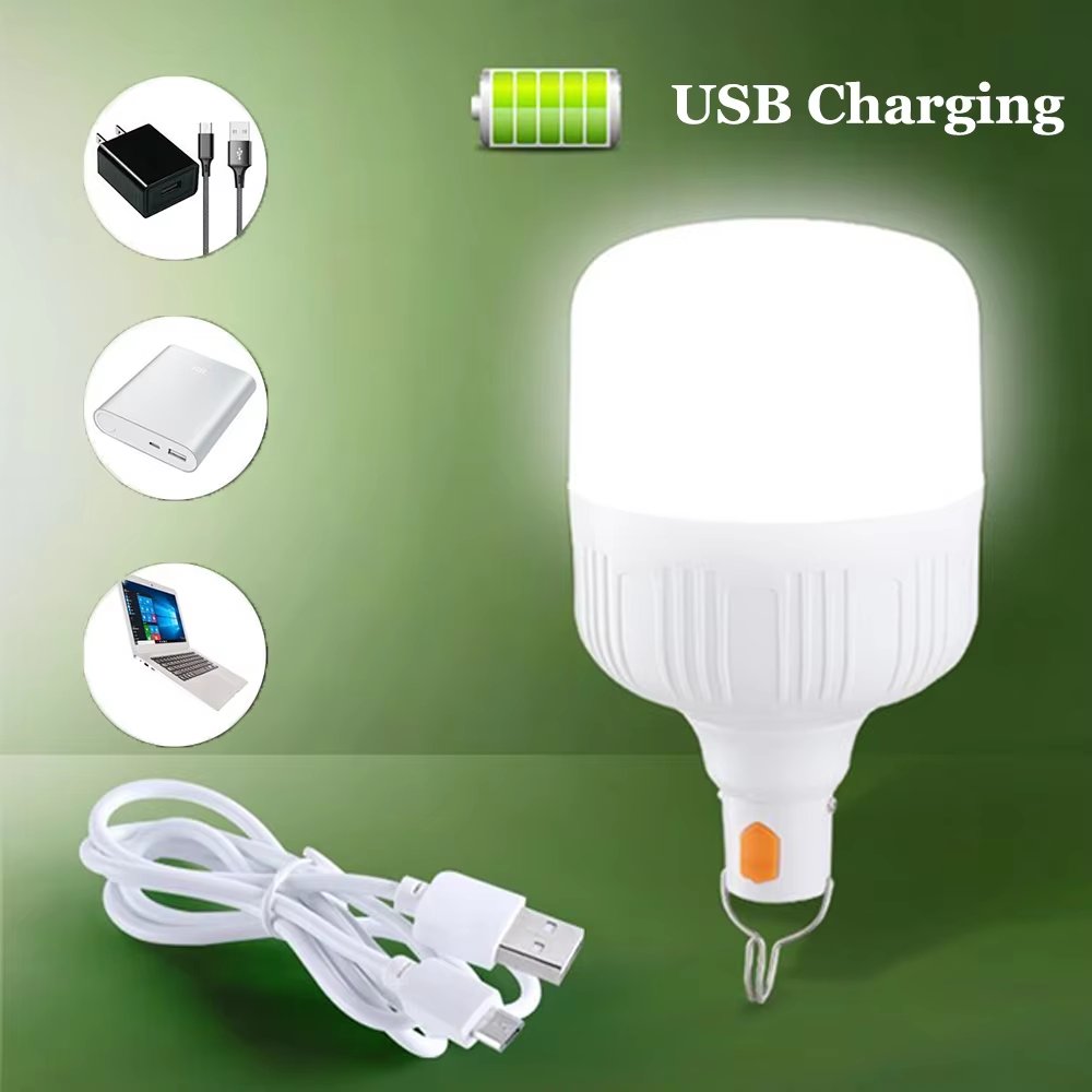 LED Tent Light Rechargeable Lantern Portable Emergency Night Market Lights Outdoor Camping Bulb Lamp Emergency Charging Bulb