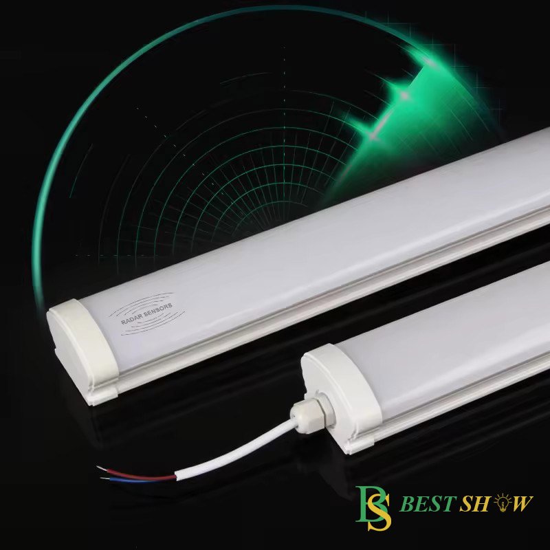 IP65 Waterproof 36w 40w 54w 60w 600mm 1200mm 1500mm Radar Sensor Triproof Led Tube Light for Parking Lot