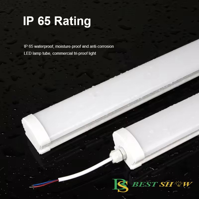 IP65 Waterproof 36w 40w 54w 60w 600mm 1200mm 1500mm Radar Sensor Triproof Led Tube Light for Parking Lot