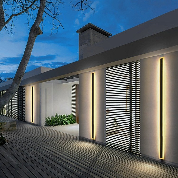 New Minimalist Long Outdoor Modern Wall Light LED Wall Sconce Light Fixture Waterproof Wall Lamp IP65 for Villa House Garage