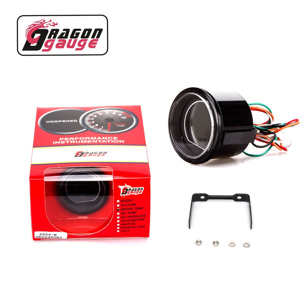 DRAGON GAUGE 2 Inch 52mm Dual View Digital Narrow Band 20:1~10:1 Air Fuel Ratio Gauge Auto Meter Universal 12V (6258-B)