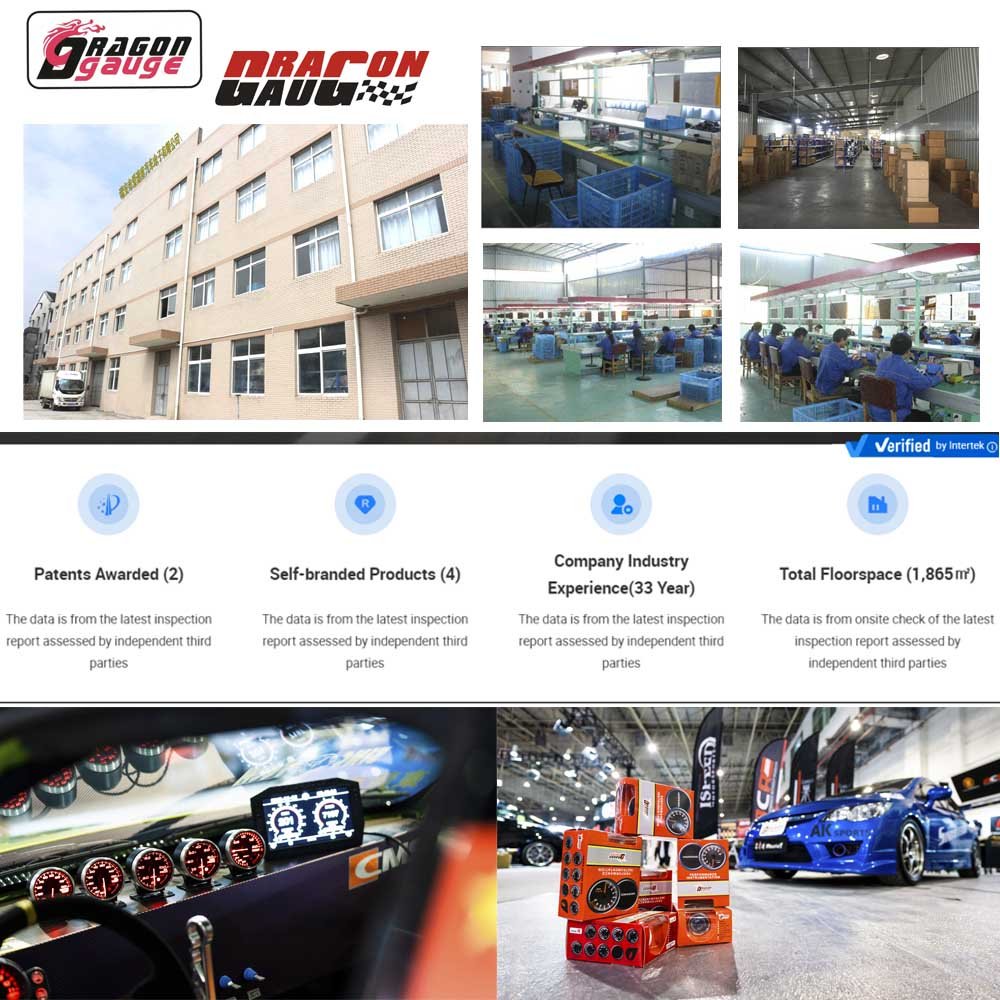 DRAGON GAUGE 2 Inch 52mm Dual View Digital Narrow Band 20:1~10:1 Air Fuel Ratio Gauge Auto Meter Universal 12V (6258-B)