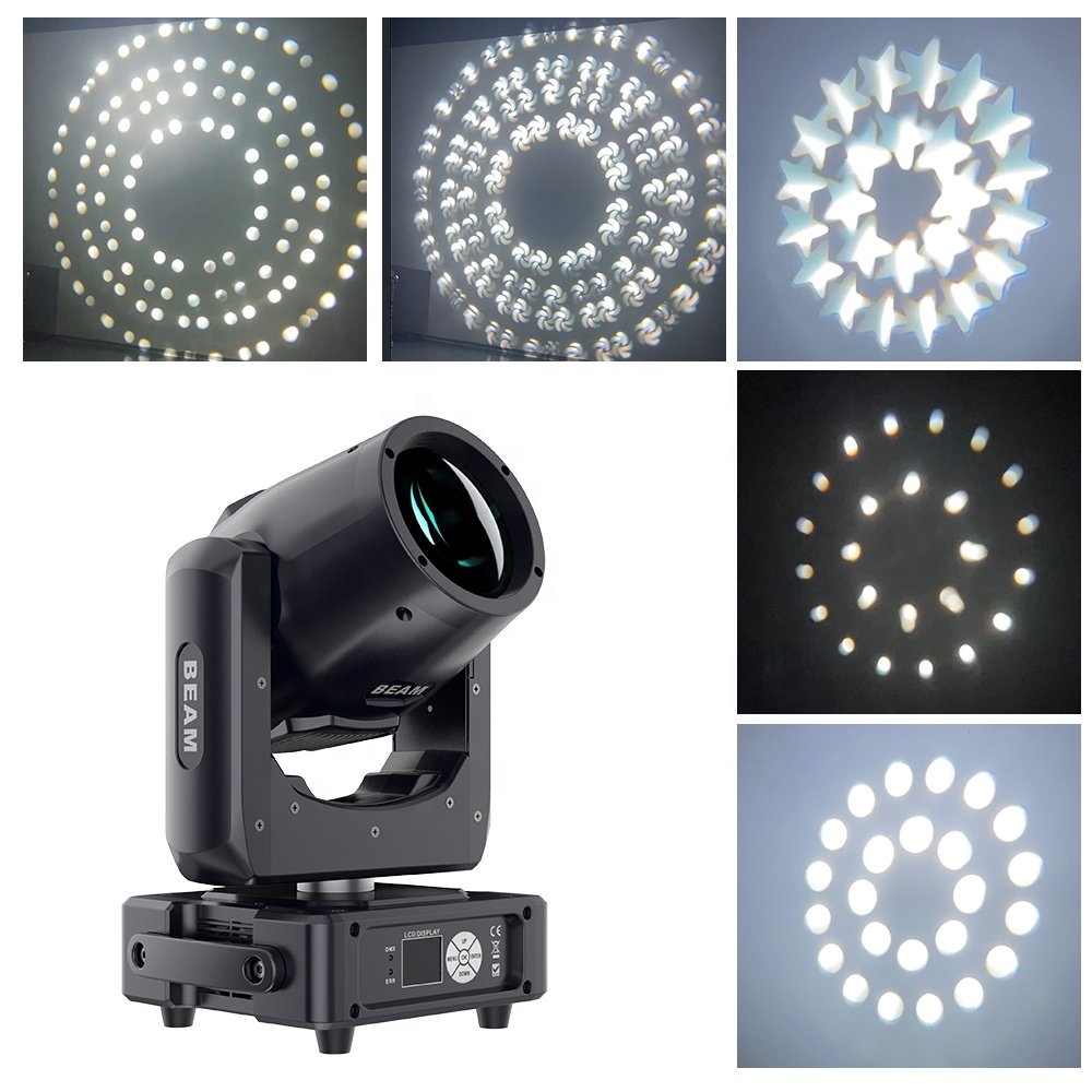 Lease Flightcase 2Pcs Package 7R Light Bulbs Mini 230W Beam Light Moving Head DMX512 Control Stage Lighting for Wedding Party