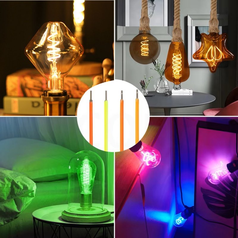 360 Light Multicolor LED Filament for Creative DIY Lamp Parts 9V/12V/24V Diode Pink White Red Blue Green Purple Christmas