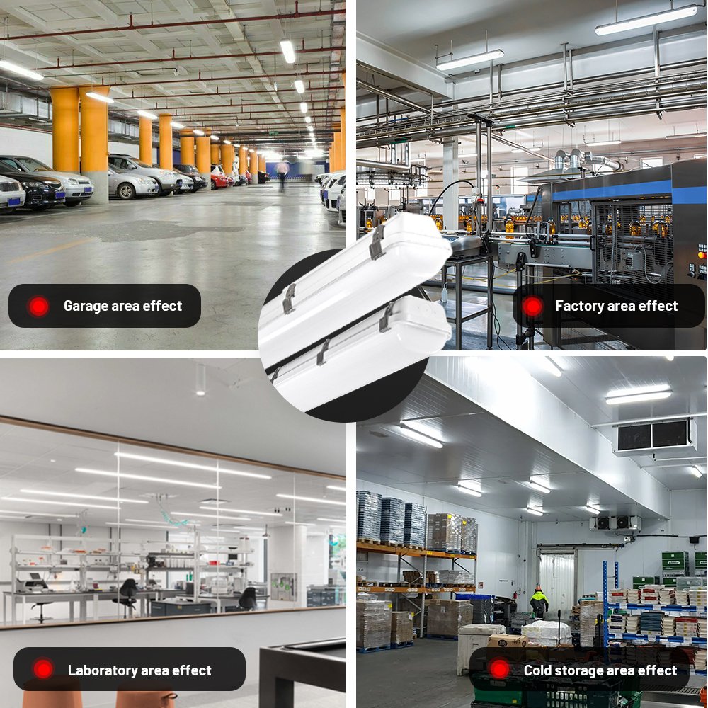 Brandon Industrial 3 CCT Led Ceiling Light 2ft 4ft 8ft Tri Proof Ip65 Led Linear Light for Warehouse Workshop Garage Parking Lot