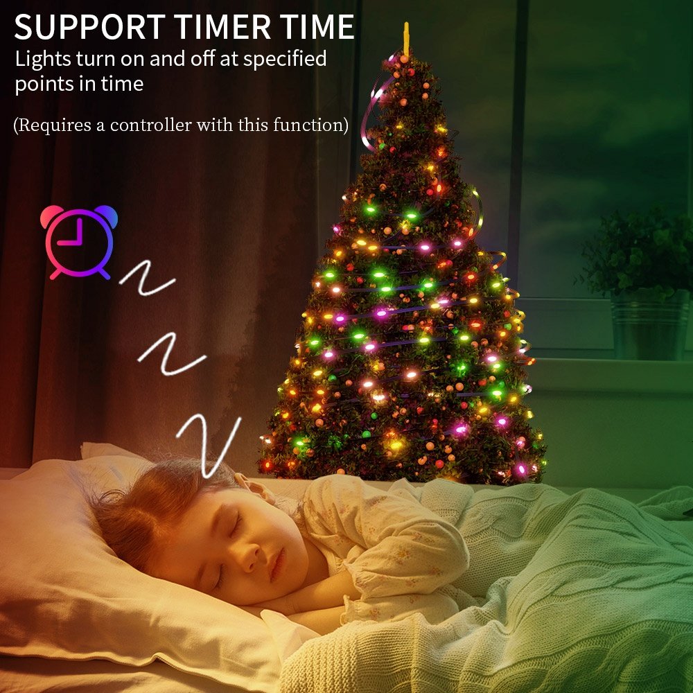 DC5V Led Lights String Holiday Party Decoration Strip Lights RGB Wall Washers Lights IP67 Waterproof Colorful Winding Tree Lamp