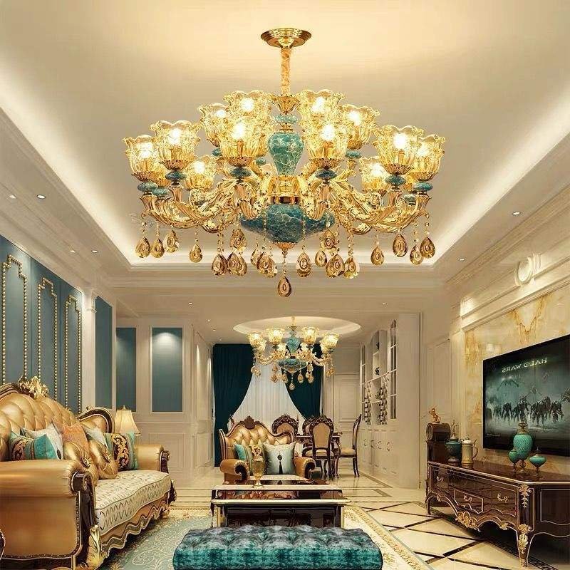 European Vintage Hotel Pendant Lighting Led Crystal Art Classic Dining Modern Contemporary Chandeliers