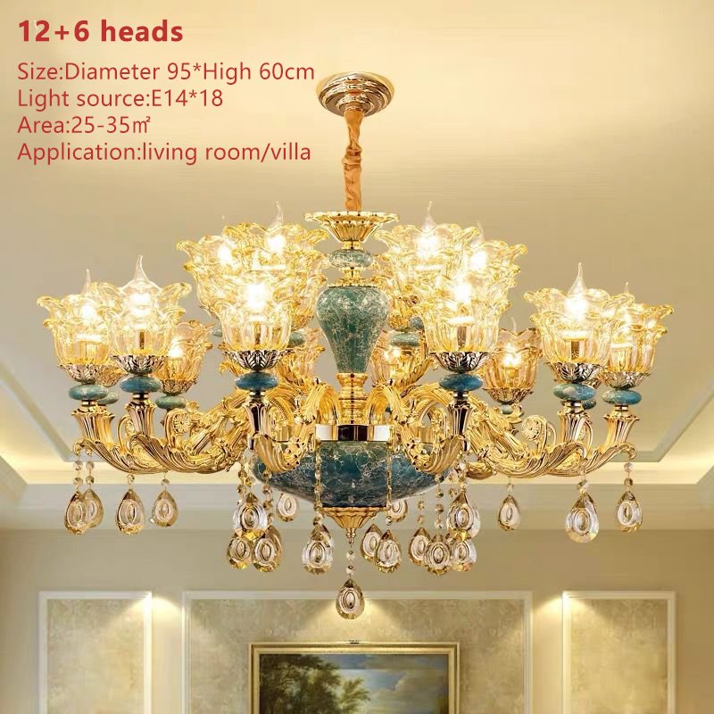 European Vintage Hotel Pendant Lighting Led Crystal Art Classic Dining Modern Contemporary Chandeliers