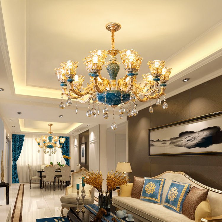 European Vintage Hotel Pendant Lighting Led Crystal Art Classic Dining Modern Contemporary Chandeliers