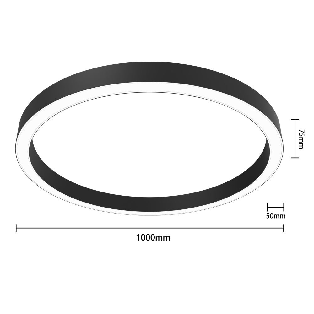 Diameter 1000mm Commercial Led Modelling Office Gym Shopping Mall Supermarket Industrial Shaped Light Creative Chandelier