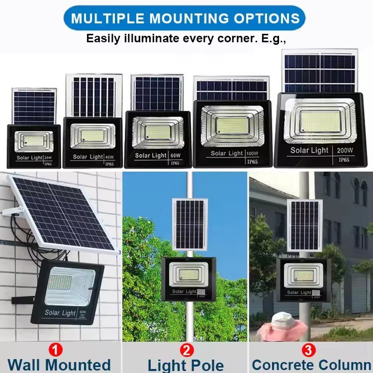 2000w 3000w 5000w Plastic Outdoor Solar Light LED Solar Street Light Waterproof Solar Flood Light 1000w Outdoor with Warm White