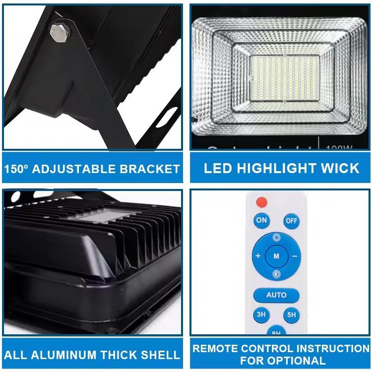 2000w 3000w 5000w Plastic Outdoor Solar Light LED Solar Street Light Waterproof Solar Flood Light 1000w Outdoor with Warm White