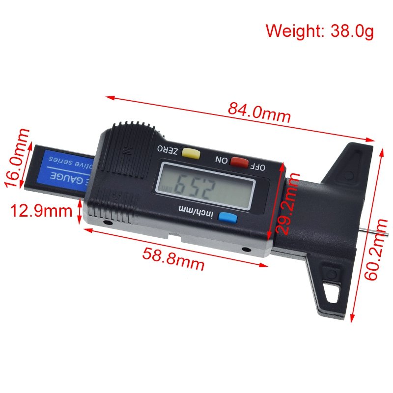 Digital Car Tyre Tire Tread Depth Gauge Meter Auto Tire Wear Detection Measuring Tool Caliper Thickness Gauges Monitoring System