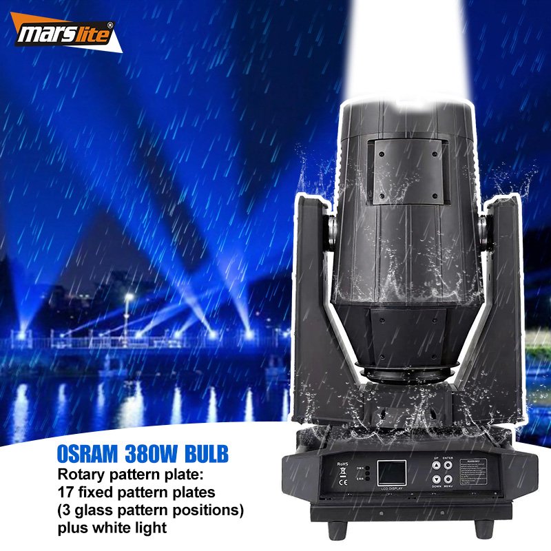 Marslite 380W IP65 Sharpy Outdoor Waterproof Sky Beam Moving Head Stage Light