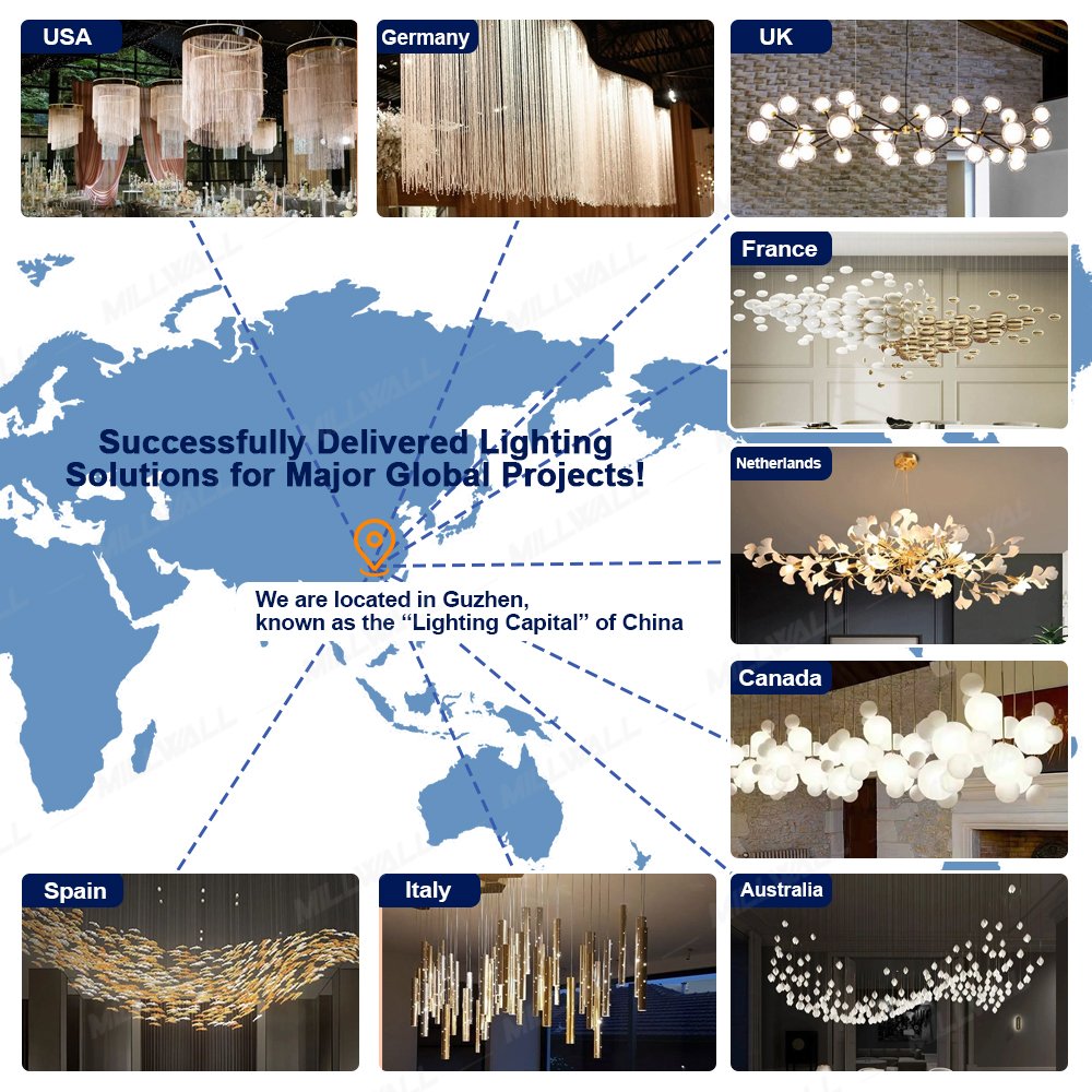 Designer for Home Nordic Luxury Gold Led Glass Crystal Lampen Hanging Lamps Ceiling Lighting Chandelier and Pendant Light