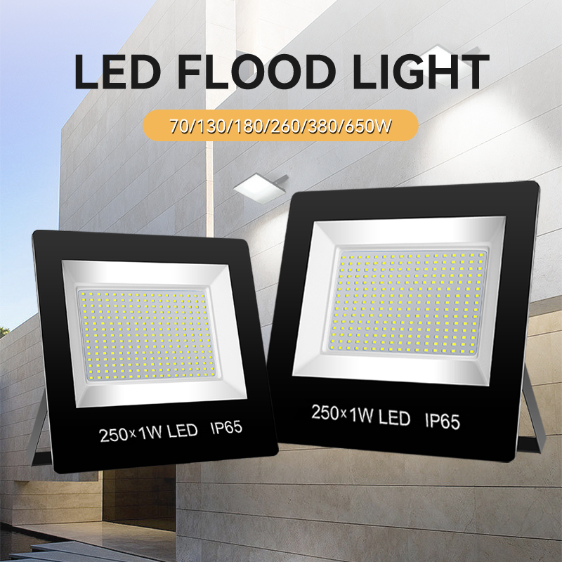 70W 130W 180W 380W 650W New ultra Thin Floodlight IP65 Waterproof Floodlight Outdoor Energy Saving Park Street Light/Flood Lamp