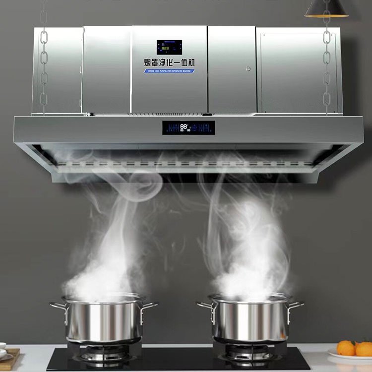 2 Meter Long Canopy with air Filter System Ventless Cooker Canopy Hood Range Hood