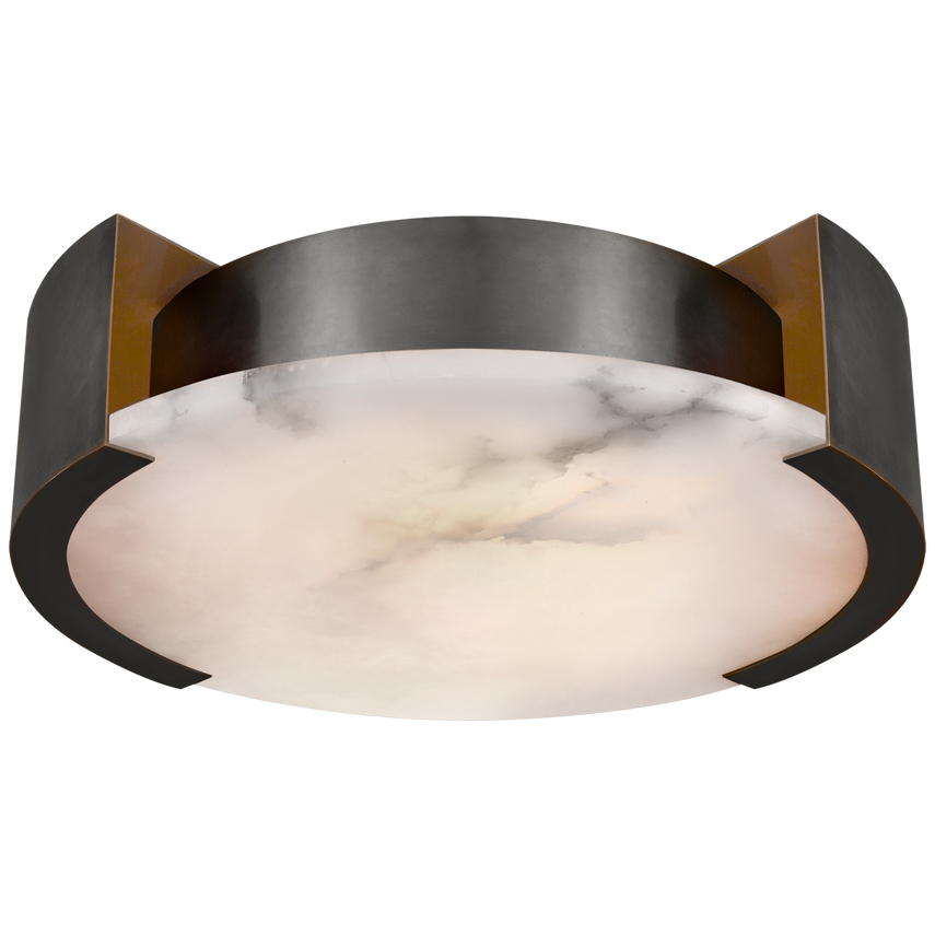 Alabaster Flushmount Collection Simple Modern Bedroom Home Calcite Round Surface Mount Light Fixture Round Black Ceiling Light
