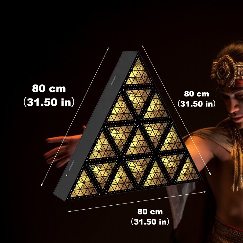 Grace 16x30W+576x0.3W RGB Antique Triangle Lighting RDM Special LED Retro Stage Lighting