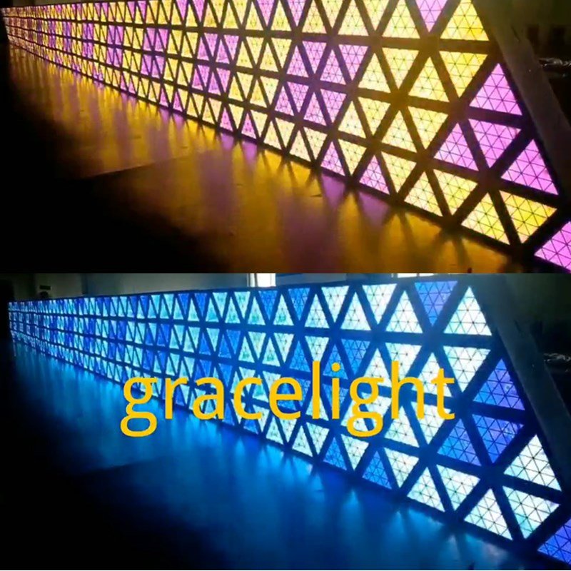 Grace 16x30W+576x0.3W RGB Antique Triangle Lighting RDM Special LED Retro Stage Lighting
