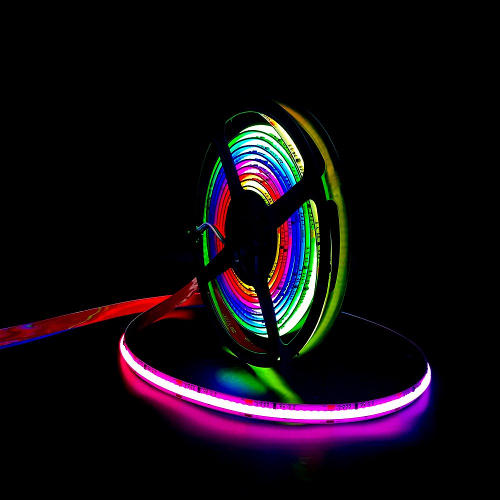 Commercial Dream Full Color DC 24V Magic Digital No Light Point RGBIC Soft Smart Addressable Magic RGB COB LED Strips