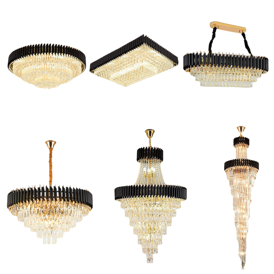 Modern Custom Round Large Nordic Chandelier for Living Room Pendant Ceiling Light Led K9 Luxury Crystal Chandelier