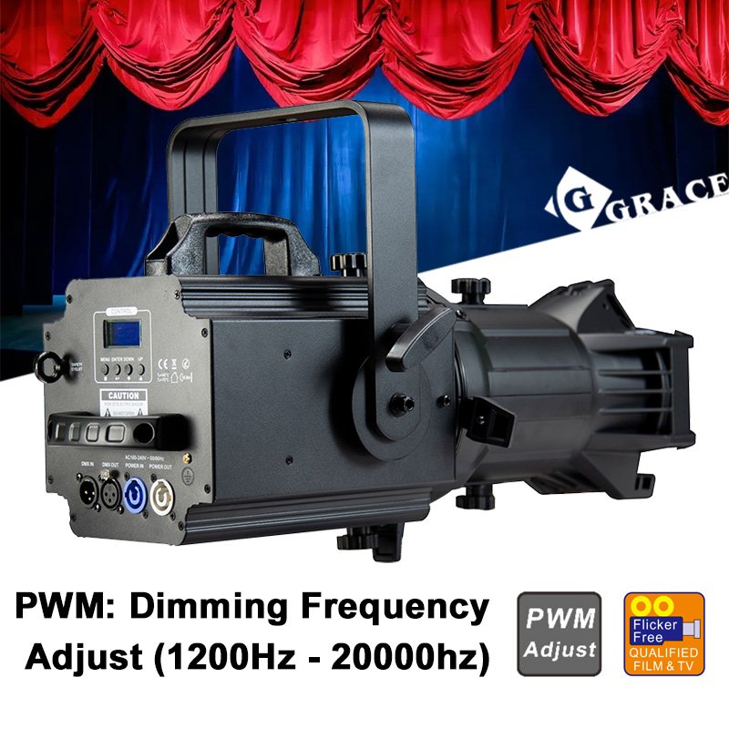 Igracelite 200W CRI>95 Prefocus LED Profile Light CCT 3200K/5600K PWM Mode Ellipsoidal LED Light