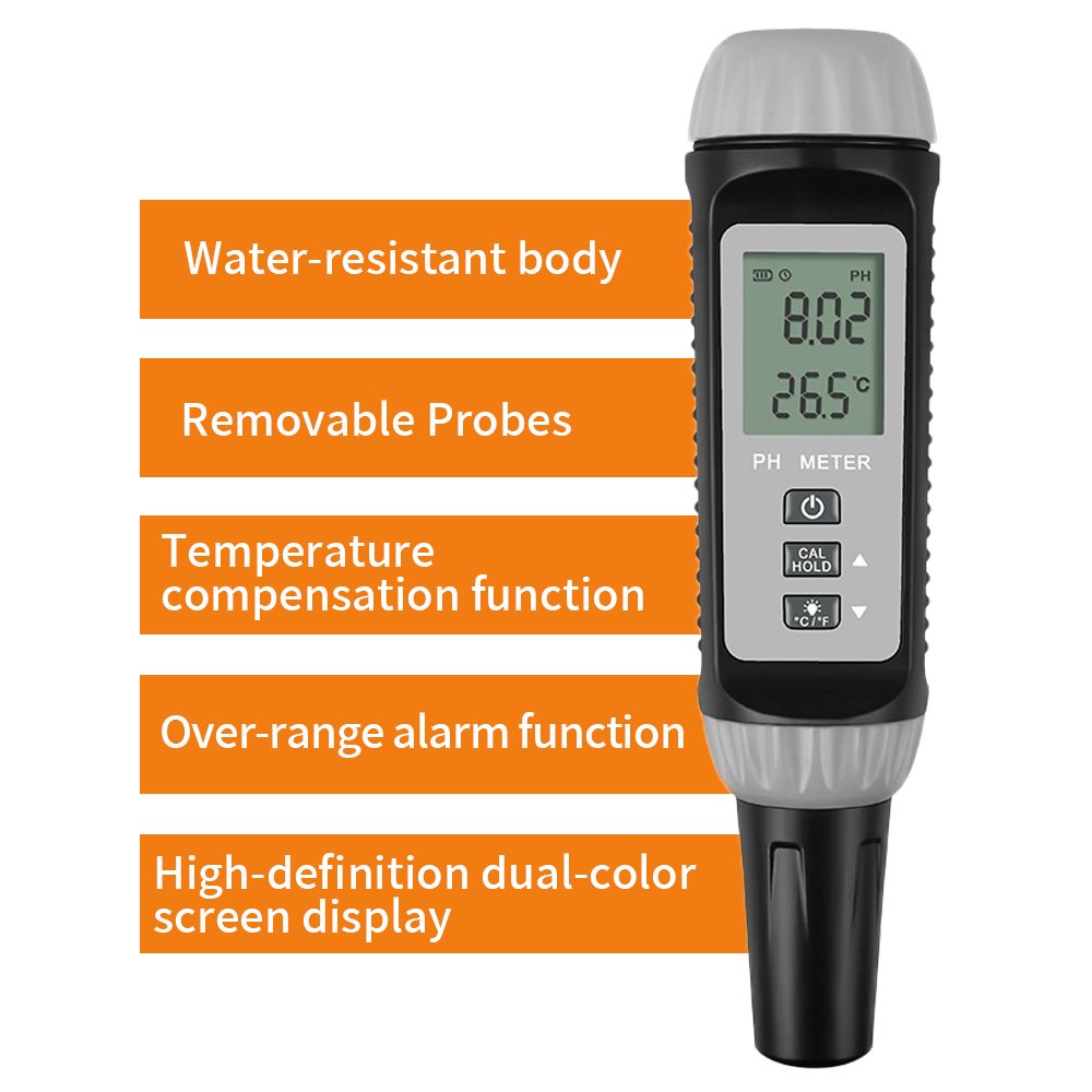 YW-612 Professional Digital 2-in-1 High Precision Water PH & Temperature Meter Tester Car Antifreeze pH Meter OEM Supported