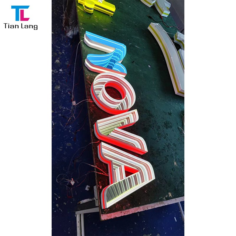 Acrylic 3d Letters Mirror Sign LED Infinity Mirrors Thousand Layer Mirror Outdoor Decoration