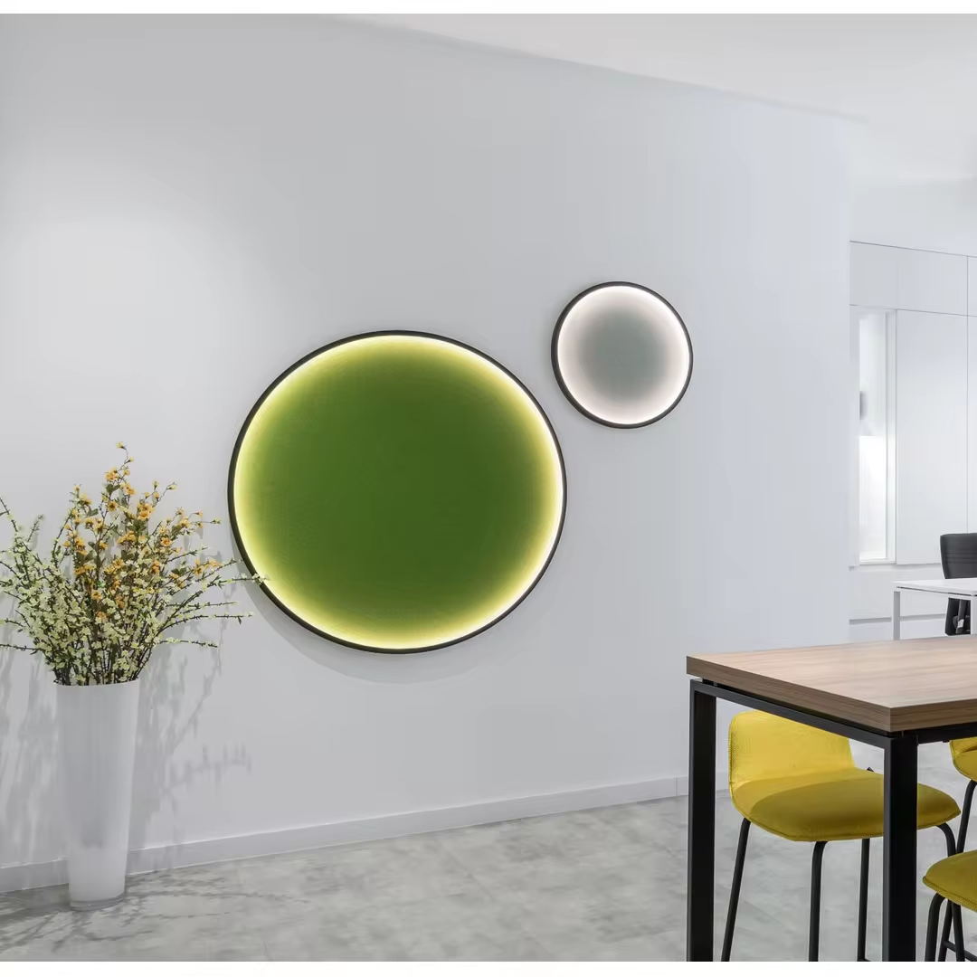 ECOJAS New Acoustic ETL Ring Led Pendant Light Linkable Circle Led Linear Light for Office Lighting