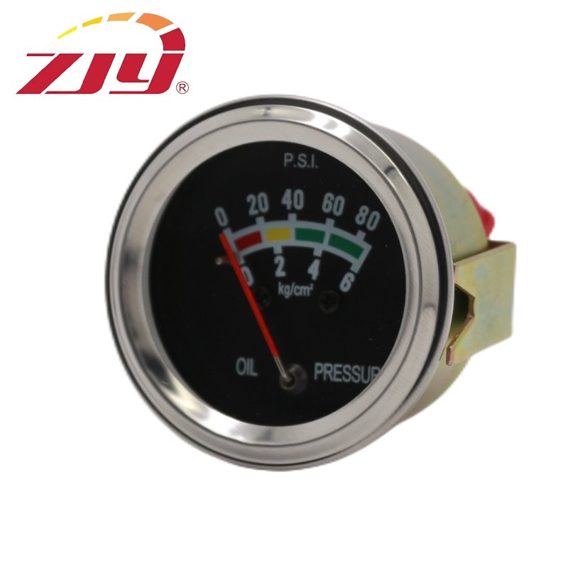 ZJY High Quality Oil Pressure Gauge 0-80 PSI 0-6 Kg/cm2 2''/52mm for Universal Car