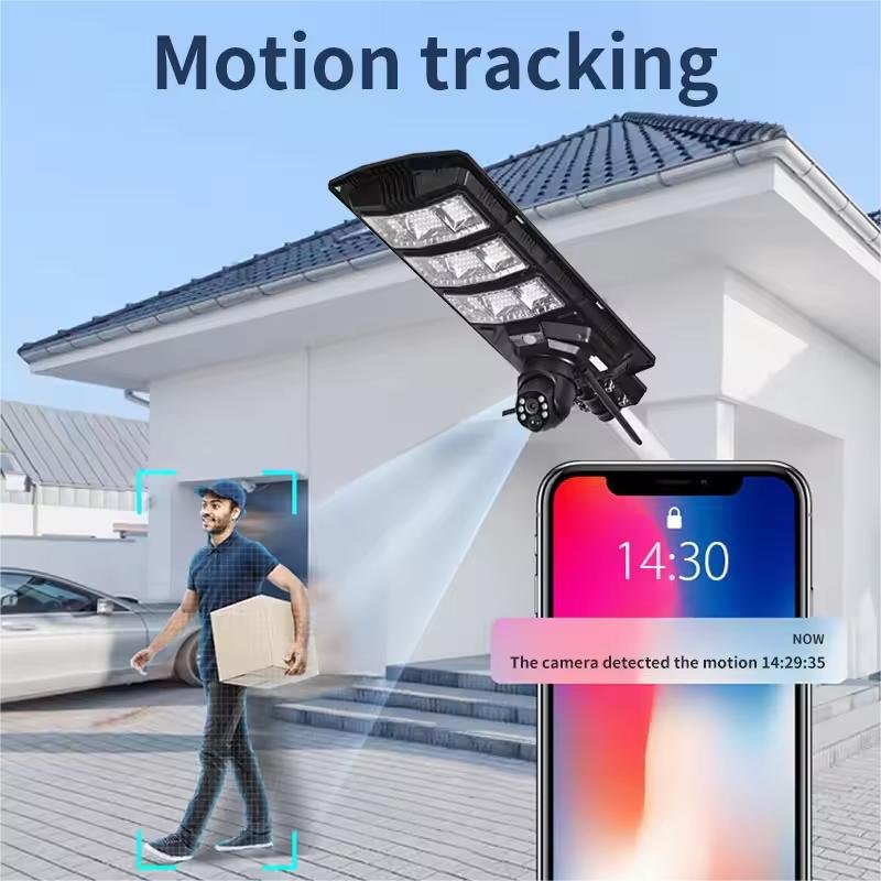 Omsen All in One Integrated Outdoor 300W Solar Camera Street Light With 4G Cctv 300W Lighting Monitor Lamp for Housing Yard