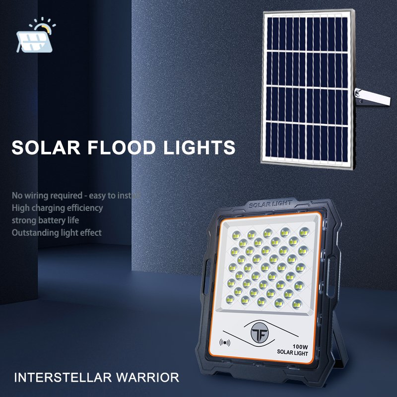 Outdoor Lighting Energy Saving Waterproof Ip67 60w 100w 200w 300w 500w 800w Garden Led Solar Flood Light With Solar Panel