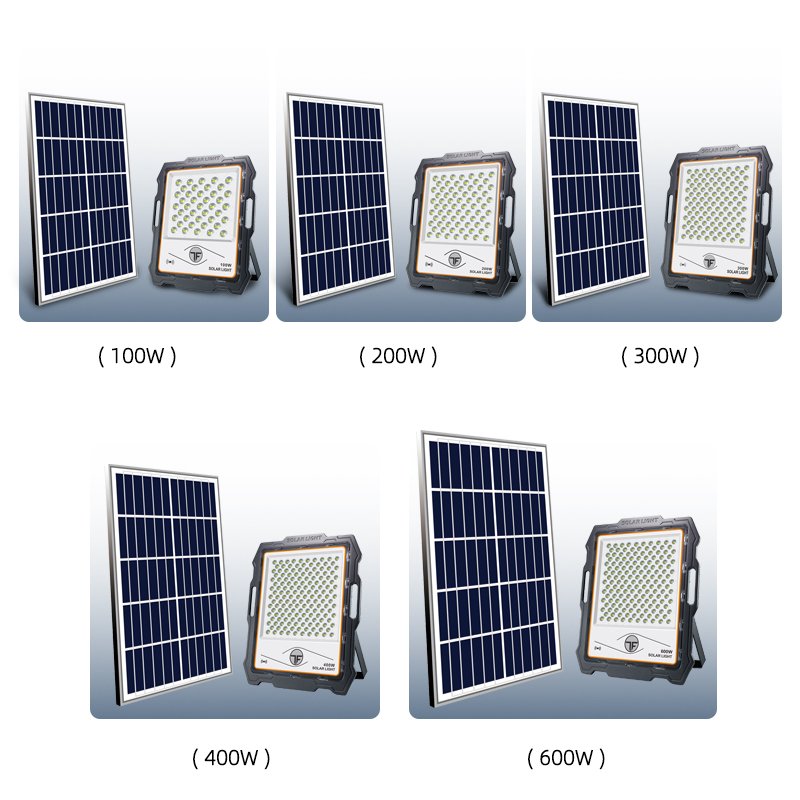 Outdoor Lighting Energy Saving Waterproof Ip67 60w 100w 200w 300w 500w 800w Garden Led Solar Flood Light With Solar Panel