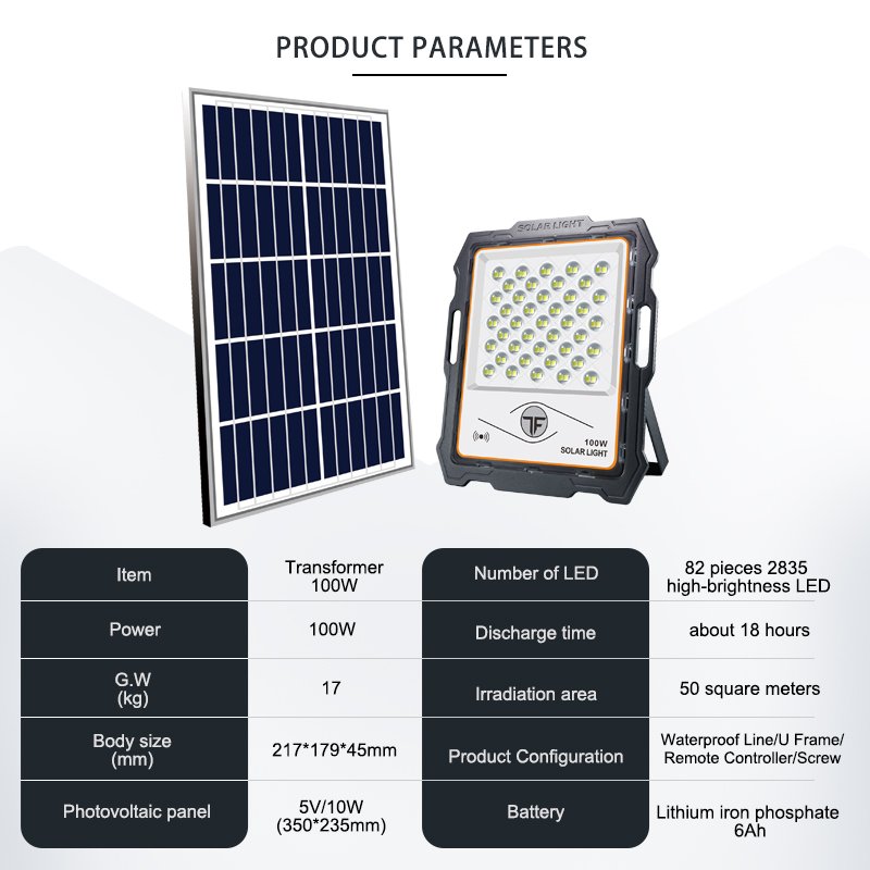 Outdoor Lighting Energy Saving Waterproof Ip67 60w 100w 200w 300w 500w 800w Garden Led Solar Flood Light With Solar Panel