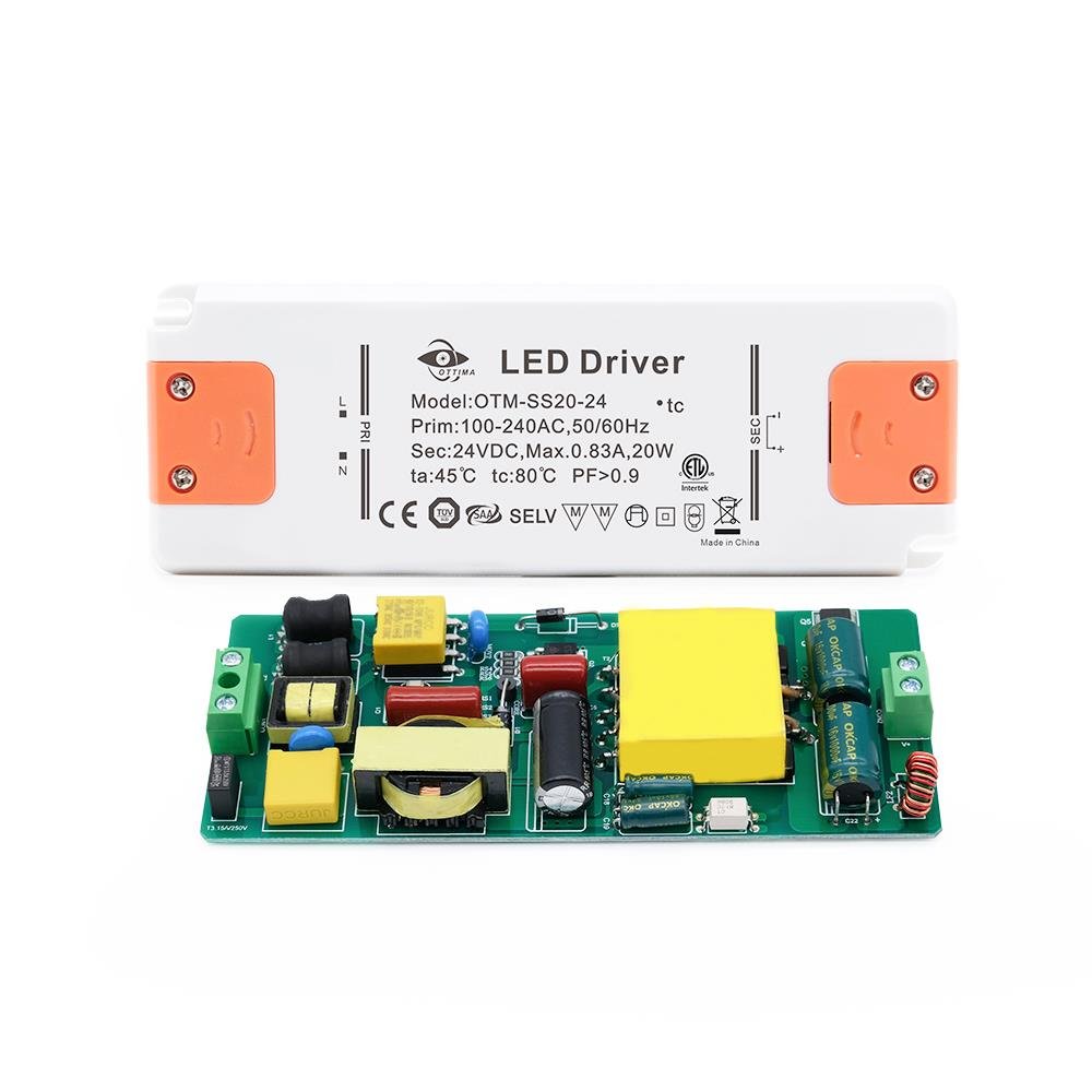 IN STOCK OTM-SS20 Slim Constant Voltage PF>0.9 100-240vac to DC 24v 0.836A 20W Led Driver