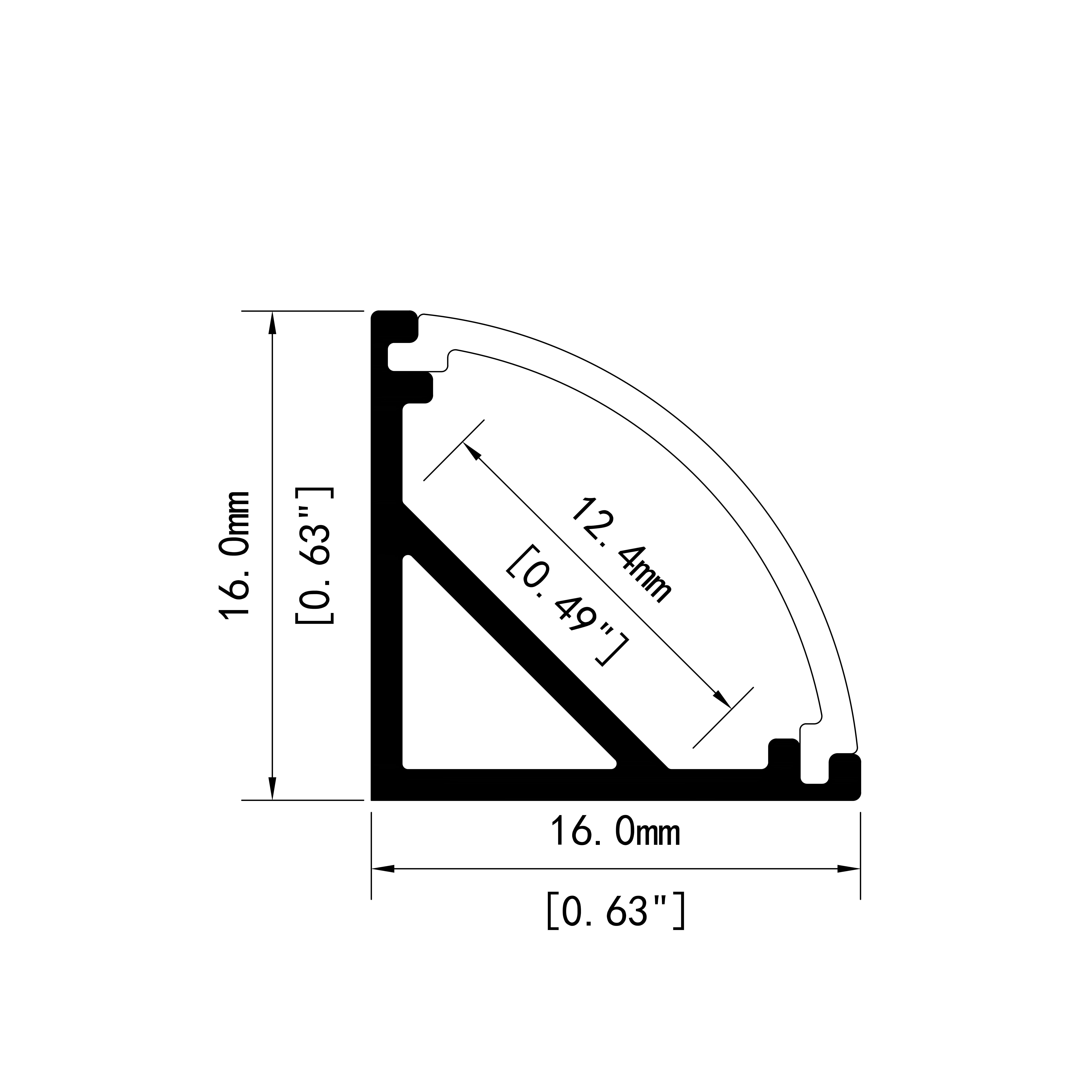 V Shape Linear Led Light Housing Corner Led Aluminum Profile Channel