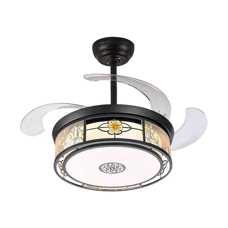 Chinese style led ceiling light New bedroom circular simple modern home remote control room restaurant
