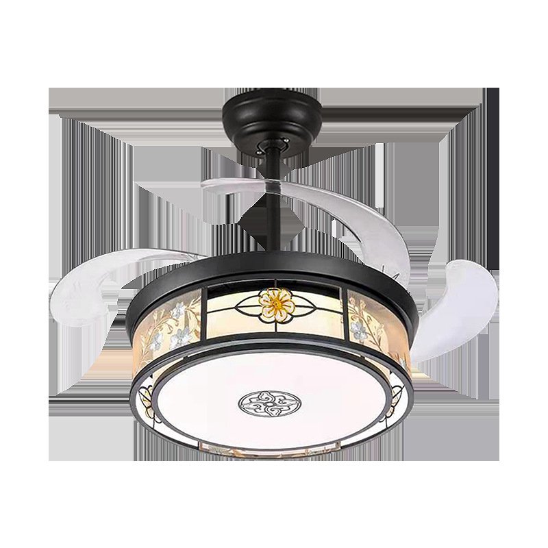 Chinese style led ceiling light New bedroom circular simple modern home remote control room restaurant