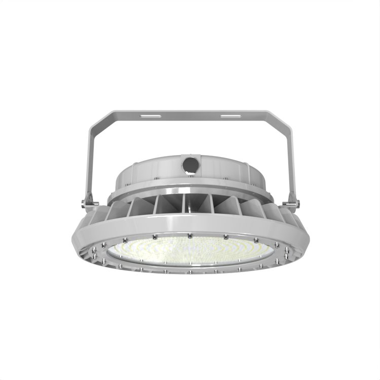 UL844 Class I Division 2 High Bay 250W IP66 Round Shape Explosion Proof Light with Battery Backup Emergency Mode 180mins
